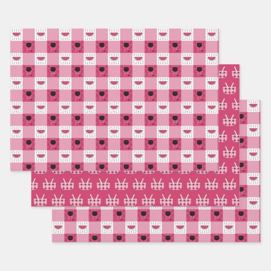 Summer Picnic Wrapping Paper Set Geschenkpapier Set (Set)