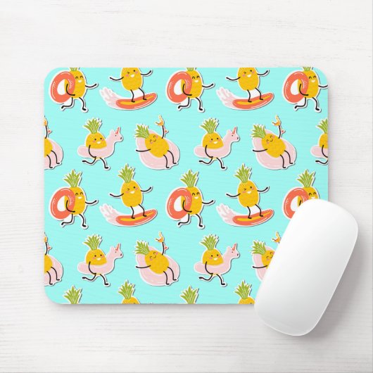 Summer Pineapa Fun Mousepad (Mit Mouse)