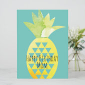 Summer Pineapa Watercolor Mix Geburtstag (Stehend Vorderseite)