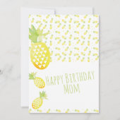 Summer Pineapa Watercolor Mix Muster Geburtstag (Vorderseite)