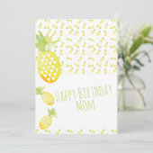 Summer Pineapa Watercolor Mix Muster Geburtstag (Stehend Vorderseite)