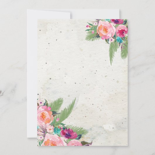 Summer Pineaple Baby Dusche Einladung (Rückseite)