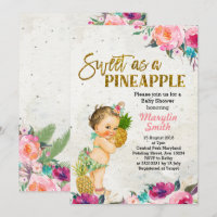 Summer Pineaple Baby Dusche Einladung