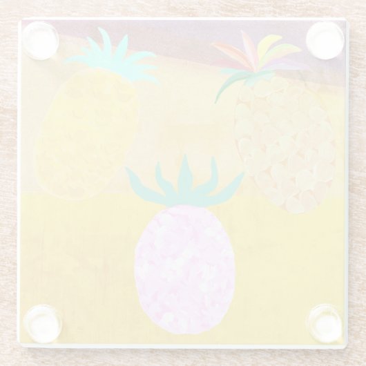 Summer Pineapple Luau Glasuntersetzer (Rückseite)