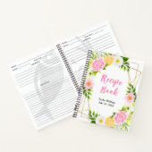 Summer Pink and Yellow Floral Recipe Book Notizblock (Innenseite)