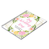 Summer Pink and Yellow Floral Wedding Planner Notizblock (Linke Seite)