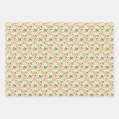 Summer Pink and Yellow Flowers and Foliage Geschenkpapier Set (Vorderseite 2)