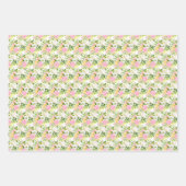 Summer Pink and Yellow Flowers and Foliage Geschenkpapier Set (Vorderseite)