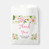 Summer Pink and Yellow Flowers and Foliage Geschenktütchen (Vorderseite)