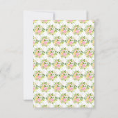 Summer Pink and Yellow Flowers and Foliage RSVP Karte (Rückseite)