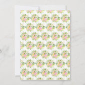 Summer Pink and Yellow Flowers and Foliage Wedding Einladung (Rückseite)