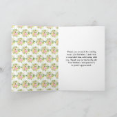 Summer Pink and Yellow Flowers Birthday Dankeskarte (Innenseite)