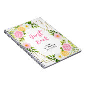 Summer Pink and Yellow Flowers Birthday Guest Book Notizblock (Rechte Seite)
