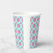 Summer Pink Apple Print Paper Cups - 8oz Pappbecher (Rechts)