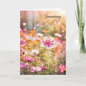 Summer Pink Cosmos für Beileid Karte (Vorderseite)