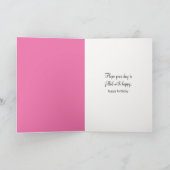 Summer Pink Cosmos Geburtstag Karte (Innenseite)