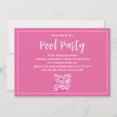 Summer Pink Floral Party Custom Einladung (Vorderseite)