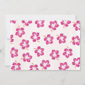 Summer Pink Floral Party Custom Einladung (Rückseite)