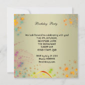 Summer Pink Gold Geburtstagsparty Cocktail Einladung (Rückseite)