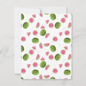 Summer Pink & Green Watermelon Muster Dankeskarte (Rückseite)