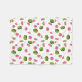 Summer Pink & Green Watermelon Muster Fleecedecke (Vorderseite (Horizontal))