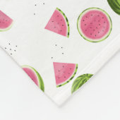 Summer Pink & Green Watermelon Muster Fleecedecke (Ecke)
