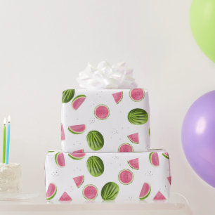 Summer Pink & Green Watermelon Muster Geschenkpapier