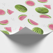 Summer Pink & Green Watermelon Muster Geschenkpapier (Ecke)
