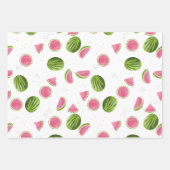 Summer Pink & Green Watermelon Muster Geschenkpapier Set (Vorderseite 2)