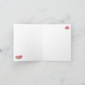 Summer Pink & Green Watermelon Muster Karte (Innenseite)