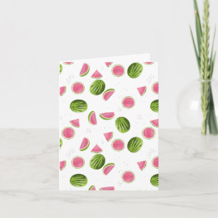 Summer Pink & Green Watermelon Muster Karte