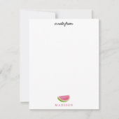 Summer Pink & Green Watermelon Muster Mitteilungskarte (Vorderseite)