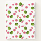 Summer Pink & Green Watermelon Rezept Kochbuch Notizblock (Rückseite)