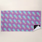 Summer Pink Ice-Creme-Pop Strandtuch (Vorderseite)