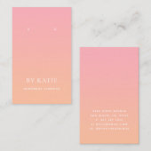 Summer Pink Orange Ombre Earring Display Card Visitenkarte (Vorne/Hinten)