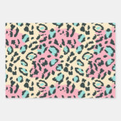 Summer Pink Pastel Leopard Spots Geschenkpapier Set (Vorderseite 3)