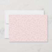 Summer Pink Roses Floral Wedding RSVP Karte (Rückseite)