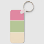 Summer Pink, Sage Green und Script Name Schlüsselanhänger (Rückseite)