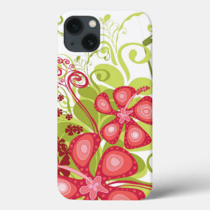 Summer Pink Tropical Hibiscus Abstract Grunge Case
