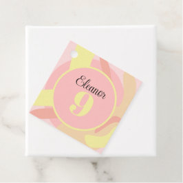 Summer Pink Yellow Creme Moderne Personalisiert Geschenkanhänger