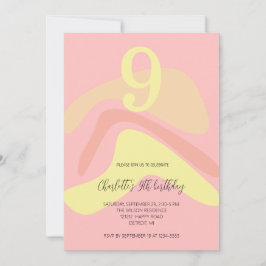 Summer Pink Yellow Creme Personalisiert Einladung