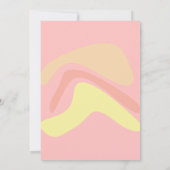 Summer Pink Yellow Creme Personalisiert Einladung (Rückseite)