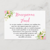 Summer Pink Yellow Floral Wedding Honeymoon Fund Begleitkarte (Vorderseite)