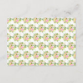 Summer Pink Yellow Floral Wedding Honeymoon Fund Begleitkarte (Rückseite)