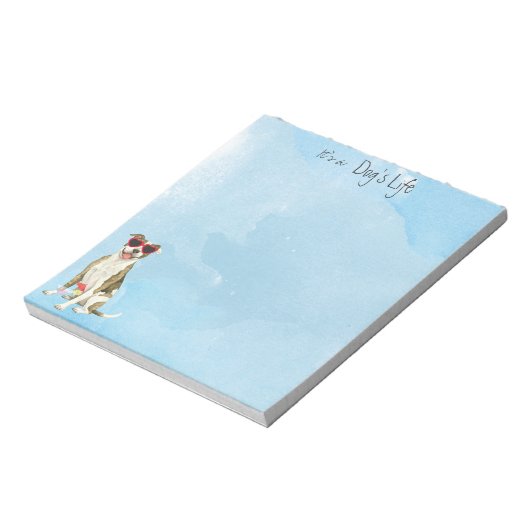 Summer Pit Bull Terrier Notepad Notizblock (Rotiert)