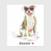 Summer Pit Bull Terrier Vinyl Sticker (Blatt)