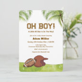 Summer Plam Tree All Star Football Baby Shower  Einladung (Stehend Vorderseite)