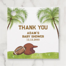 Summer Plam Tree Football Sport Boy Baby Shower 