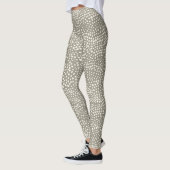 Summer Polka Dot Snow Leopard Simple Trendy Gray Leggings (Links)
