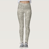 Summer Polka Dot Snow Leopard Simple Trendy Gray Leggings (Vorderseite)